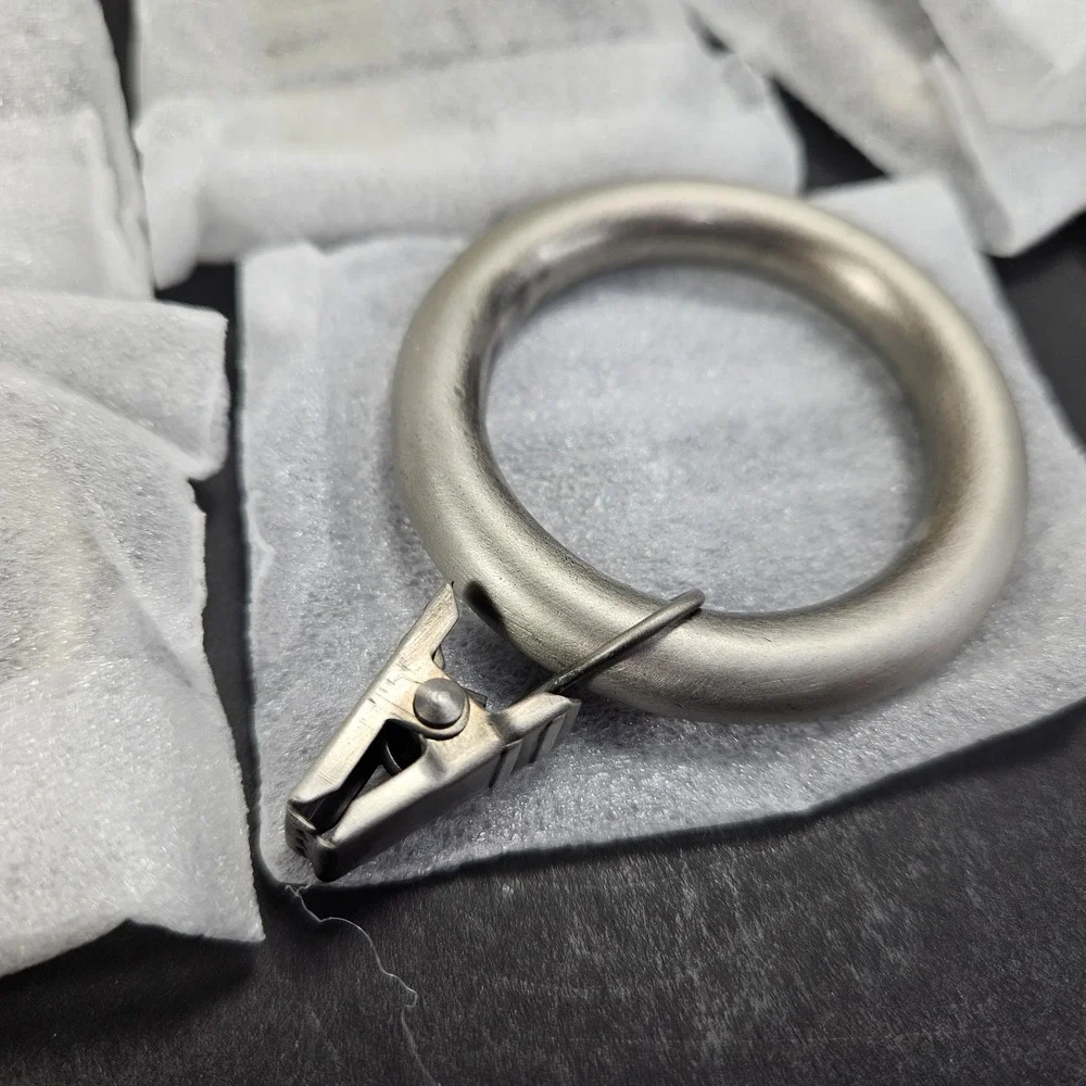 Pottery Barn Curtain Classic Clip Rings Set of 7 Pewter Small 2 Inch New